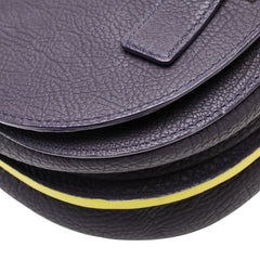 Delvaux デルヴォー ミュタン ショルダーバッグ パープル イエロー レザー レディース 【中古】