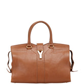 イヴ サンローラン Yライン カバシック クラシック ハンドバッグ 279079 ブラウン レザー レディース YVES SAINT LAURENT 【中古】