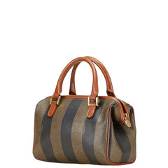 フェンディ ペカン ミニボストンバッグ ハンドバッグ カーキ ブラウン PVC レザー レディース FENDI 【中古】