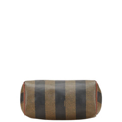 フェンディ ペカン ミニボストンバッグ ハンドバッグ カーキ ブラウン PVC レザー レディース FENDI 【中古】