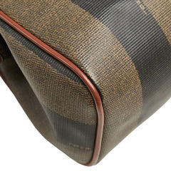 フェンディ ペカン ミニボストンバッグ ハンドバッグ カーキ ブラウン PVC レザー レディース FENDI 【中古】