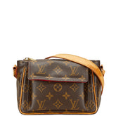 ルイ ヴィトン モノグラム ヴィバシテPM 斜め掛け ショルダーバッグ M51165 ブラウン PVC レザー レディース LOUIS VUITTON 【中古】