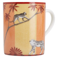 エルメス アフリカ マグカップ オレンジ イエロー ホワイト 陶器 レディース HERMES 【中古】