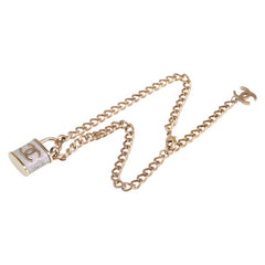 シャネル ココマーク カデナ 南京錠 モチーフ チェーン ネックレス ゴールド メッキ レディース CHANEL 【中古】