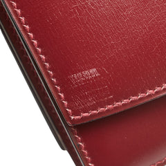 エルメス リングドゥ チェーン ショルダーバッグ ルージュアッシュ レッド ボックスカーフ レディース HERMES 【中古】