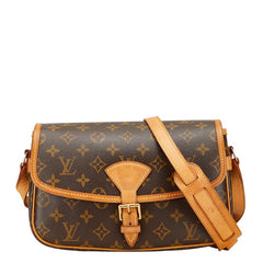 ルイ ヴィトン モノグラム ソローニュ 斜め掛け ショルダーバッグ M42250 ブラウン PVC レザー レディース LOUIS VUITTON 【中古】