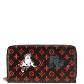 ルイ ヴィトン モノグラムキャット キャットグラム ジッピーウォレット ラウンドファスナー 長財布 M63875 マロン オレンジ PVC レザー レディース LOUIS VUITTON 【中古】