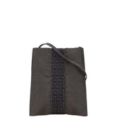 エルメス エールライン ショルダーバッグ ポシェット グレー キャンバス レディース HERMES 【中古】