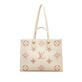 ルイ ヴィトン モノグラム アンプラント オンザゴーMM ショルダーバッグ トートバッグ 2WAY M21575 クレーム ローズトリアノ アイボリー ピンク カーフレザー レディース LOUIS VUITTON 【中古】