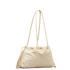 グッチ タッセル ハンドバッグ トートバッグ 001 4403 ホワイト アイボリー レザー レディース GUCCI 【中古】