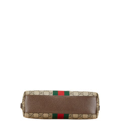 グッチ GGスプリーム オフィディア 斜め掛け ショルダーバッグ 499621 ベージュ ブラウン PVC レザー レディース GUCCI 中古