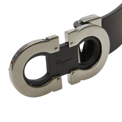 サルヴァトーレフェラガモ ガンチーニ ベルト サイズ:85/34 CT-678757 ブラック レザー メンズ Salvatore Ferragamo 【中古】