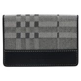 バーバリー チェック パスケース カードケース ブラック グレー キャンバス レザー メンズ BURBERRY 【中古】