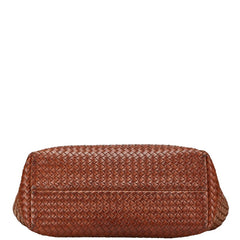 ボッテガヴェネタ イントレチャート カバ トートバッグ ブラウン レザー メンズ BOTTEGAVENETA 【中古】