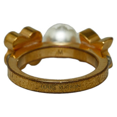 ルイ ヴィトン チャーミー リング 指輪 #M M75482 ゴールド メッキ フェイクパール レディース LOUIS VUITTON 【中古】