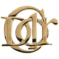 ディオール ロゴ ブローチ ゴールド メッキ レディース Dior 【中古】