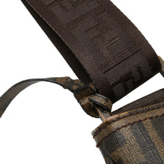 フェンディ ズッカ 斜め掛け ショルダーバッグ 7VA247 カーキ ブラウン PVC レザー レディース FENDI 【中古】