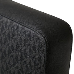 マイケルコース シグネチャー 斜め掛け チェーン ショルダーバッグ 35F8STTC3B ブラック グレー PVC レザー レディース Michael Kors 【中古】