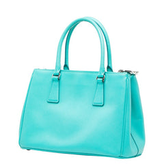 プラダ ガレリア ハンドバッグ ショルダーバッグ 2WAY 1BA863 エメラルドグリーン レザー レディース PRADA 【中古】