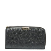 バーバリー L字ファスナー 長財布 ブラック レザー レディース BURBERRY 【中古】