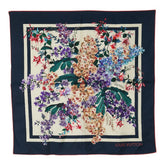 ルイ ヴィトン フラワー 花柄 スカーフ ネイビー マルチカラー シルク レディース LOUIS VUITTON 【中古】