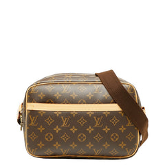 ルイ ヴィトン モノグラム リポーターPM 斜め掛け ショルダーバッグ M45254 ブラウン PVC レザー レディース LOUIS VUITTON 【中古】