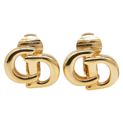 ディオール CDロゴ イヤリング ゴールド メッキ レディース Dior 【中古】