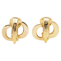 ディオール CDロゴ イヤリング ゴールド メッキ レディース Dior 【中古】
