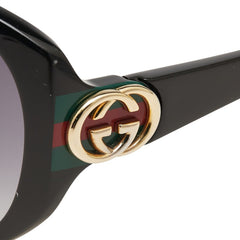 グッチ インターロッキングG シェリーライン サングラス GG 3174/F/S ブラック プラスチック レディース GUCCI 【中古】