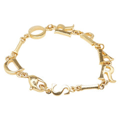 ディオール ロゴ ブレスレット ゴールド メッキ レディース Dior 【中古】