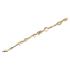 ディオール ロゴ ブレスレット ゴールド メッキ レディース Dior 【中古】