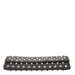 ジバンシー スタッズ 長財布 ブラック ナイロン レザー レディース Givenchy 中古