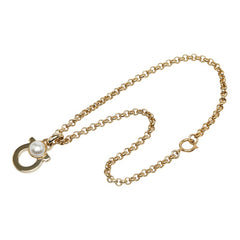 サルヴァトーレフェラガモ ガンチーニ ネックレス ゴールド メッキ フェイクパール レディース Salvatore Ferragamo 【中古】