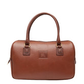 バーバリー ノバチェック シャドーホース ボストンバッグ ブラウン レザー レディース BURBERRY 【中古】