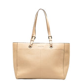 マイケルコース ジェットセットトラベル ロゴ ショルダーバッグ トートバッグ ベージュ レザー レディース Michael Kors 中古