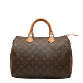 ルイ ヴィトン モノグラム スピーディ30 ハンドバッグ ミニボストンバッグ M41108 ブラウン PVC レザー レディース LOUIS VUITTON 【中古】