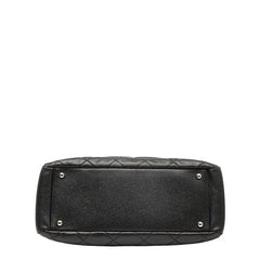 シャネル マトラッセ ココマーク チェーントートバッグ ブラック キャビアスキン レディース CHANEL 【中古】