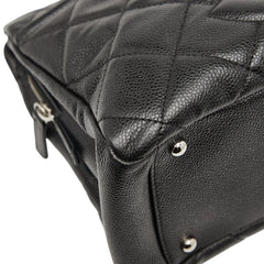 シャネル マトラッセ ココマーク チェーントートバッグ ブラック キャビアスキン レディース CHANEL 【中古】