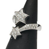 シャネル K18WG ホワイトゴールド ダイヤ コメット 750 リング 指輪 レディース CHANEL 7号 【中古】