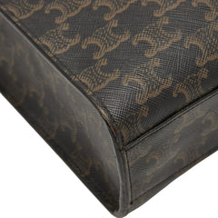 セリーヌ トリオンフ バーティカル カバ スモール トートバッグ ショルダーバッグ 2WAY ブラウン PVC レザー レディース CELINE 【中古】