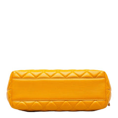 シャネル マトラッセ ゴールド金具 チェーン ショルダーバッグ トートバッグ オレンジ キャビアスキン レディース CHANEL 【中古】
