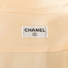 シャネル ココマーク 刺繍 ブラウス 長袖シャツ ベージュ シルク レディース CHANEL 【中古】