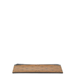 ルイ ヴィトン モノグラム リバース スリムパース 長財布 M80390 ブラウン ブラック PVC レザー レディース LOUIS VUITTON 中古