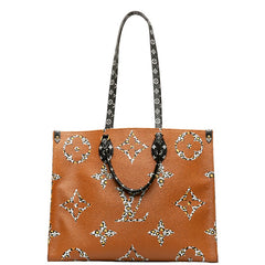 ルイ ヴィトン モノグラムジャングル オンザゴーGM ハンドバッグ ショルダーバッグ 2WAY M44674 ノワール キャラメル PVC レディース LOUIS VUITTON 【中古】