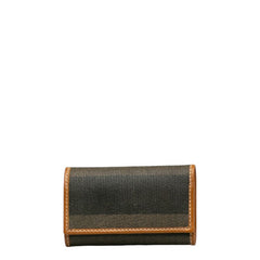 フェンディ ペカン 6連 キーケース キーホルダー 10163 ブラック ブラウン PVC レザー レディース FENDI 中古