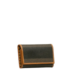 フェンディ ペカン 6連 キーケース キーホルダー 10163 ブラック ブラウン PVC レザー レディース FENDI 中古