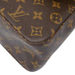 ルイ ヴィトン モノグラム ミニルーピング ショルダーバッグ ハンドバッグ M51147 ブラウン PVC レザー レディース LOUIS VUITTON 中古
