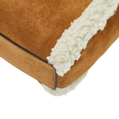 ジミーチュウ シアリング ミニ ハンドバッグ ショルダーバッグ 2WAY ブラウン ホワイト スウェード ボア レディース JIMMY CHOO 【中古】