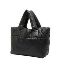 シャネル ココマーク コココクーン ハンドバッグ トートバッグ ブラック ナイロン レザー レディース CHANEL 【中古】