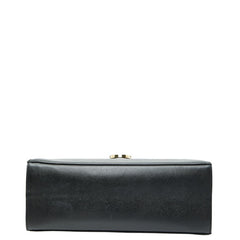 サルヴァトーレフェラガモ ガンチーニ ハンドバッグ ショルダーバッグ 2WAY AF-21 2181 ブラック レザー レディース Salvatore Ferragamo 中古